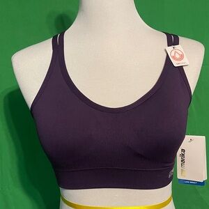 Marika Double-Strap Seamless Sports Bra in BlackBerry Cordial